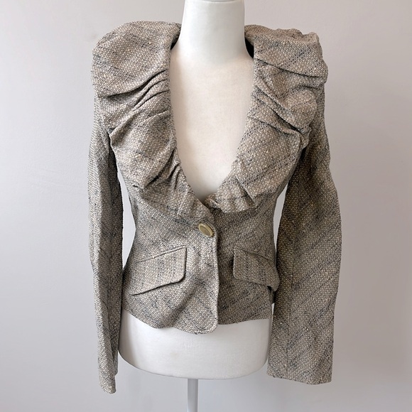 BCBGMaxAzria Jackets & Blazers - New BCBGMaxAzria Tweed Jacket Blazer Size XS
